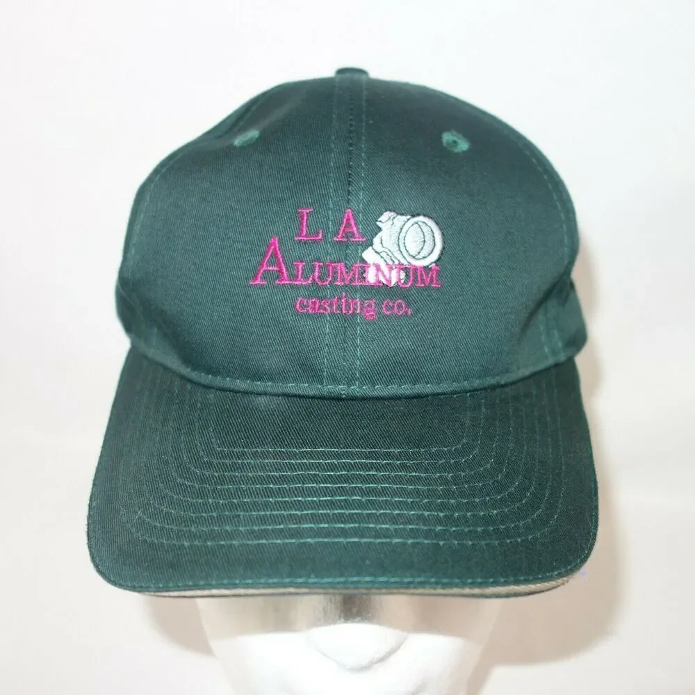 La Aluminum Casting Company Baseball Hat Cap Green Adjustable Strap OS Unisex